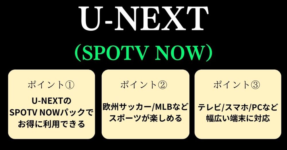 U-NEXT（SPOTV NOW）