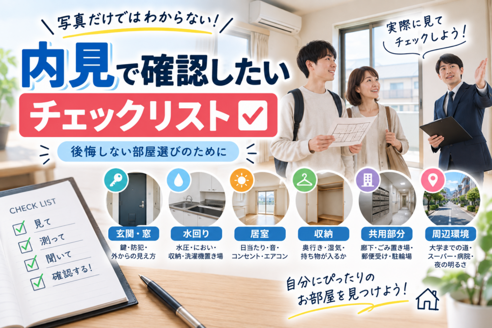 内見で確認したいチェックリスト